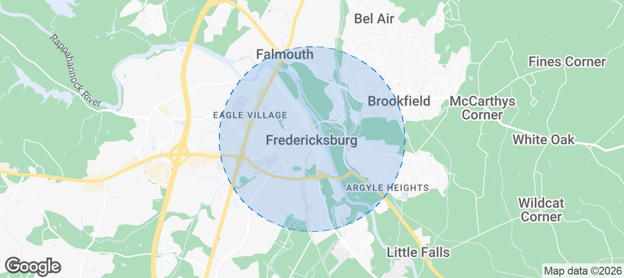 Fredericksburg City Airbnb map